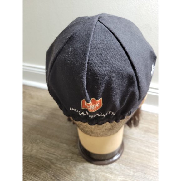 Garneau Black Cycling Race Hat Cap Quebecor Fitted Stretch Lightweight Cycle - Picture 5 of 10